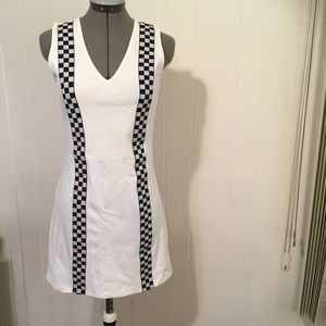 Tip Chic white dress/ Checkers stripes size M and L.